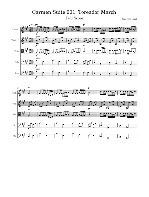 Les Toréadors – Georges Bizet