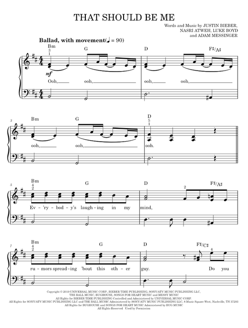 That should be me - Justin Bieber (Easy Piano)