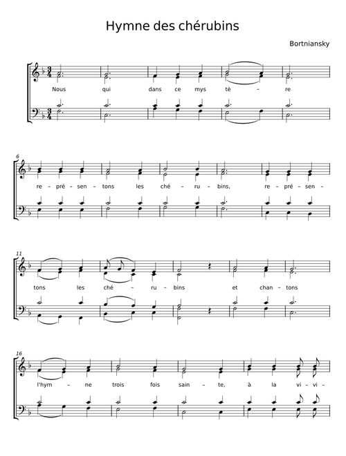 Hymne des cherubins N° 5 - Dmytro Bortniansky