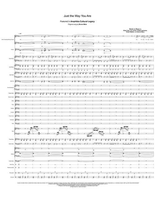 Just The Way You Are (Arr. Amphibia Cultural Legacy) - Bruno Mars (Large Ensemble)