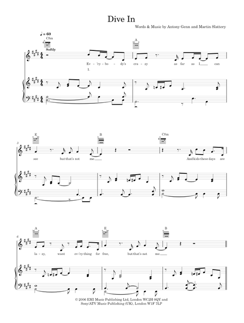 Dive In - The Twilight Hours (Piano-Voice-Guitar)