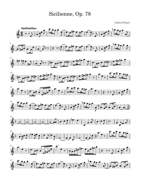 Sicilienne, Op.78 – Gabriel Fauré