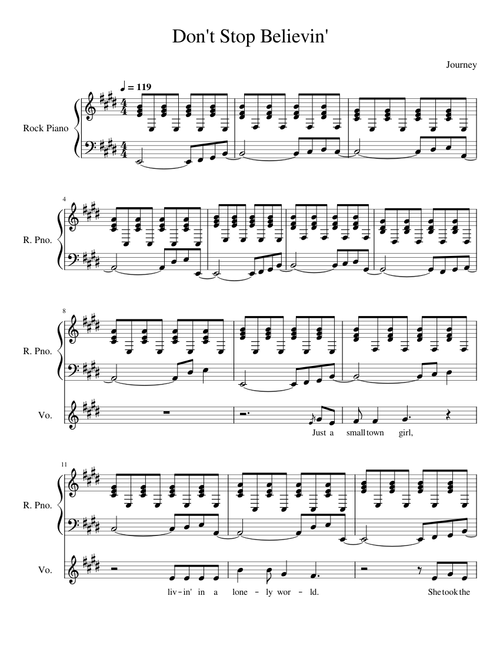 Don't Stop Believing - Journey [FULL INSTRUMENTATION]