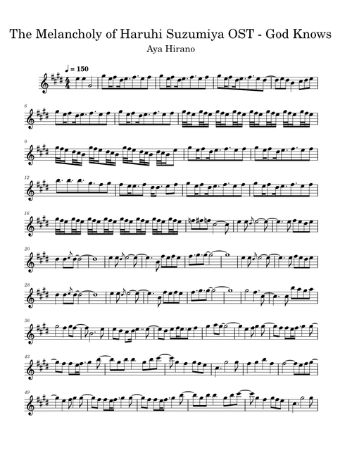 The Melancholy of Haruhi Suzumiya OST - God Knows