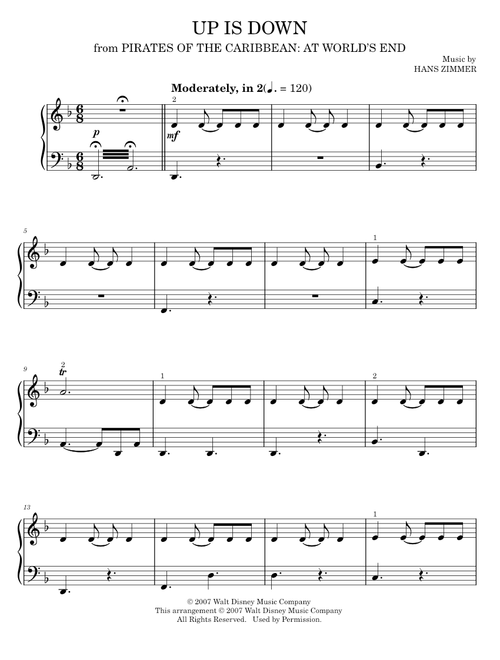 Up Is Down - Hans Zimmer (Easy Piano)