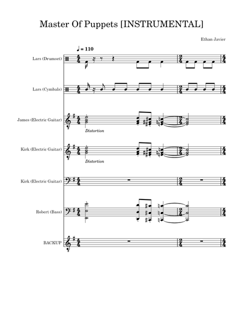 Master Of Puppets  INSTRUMENTAL - Metallica