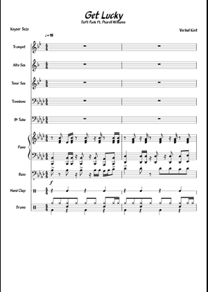 Get lucky - Daft Punk Sheet Music for Piano, Violin (Solo