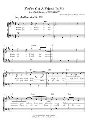 Randy Newman - You've got a friend in me - guitar TAB Sheet Music with ...