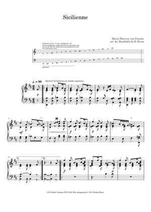 Sicilienne - Maria Theresia von Paradis Sheet Music for Piano