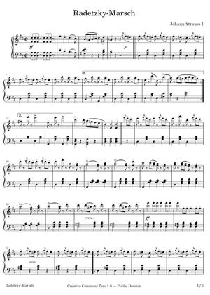 吹奏楽譜「ラデツキー行進曲 Op.228」 ラデツキー行進曲 作品228（木管5重奏）／Radetzky-Marsch Op. 228