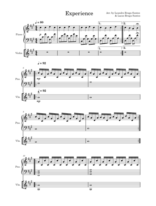Experience - Piano & Violin