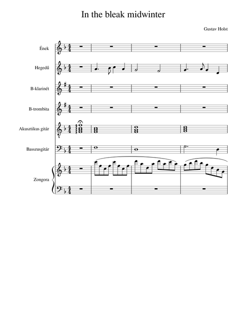 In the bleak midwinter – Gustav Holst In the bleak midwinter