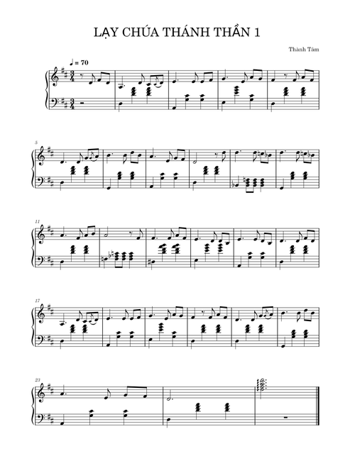 LẠY CHÚA THÁNH THẦN 1 – Thành Tâm