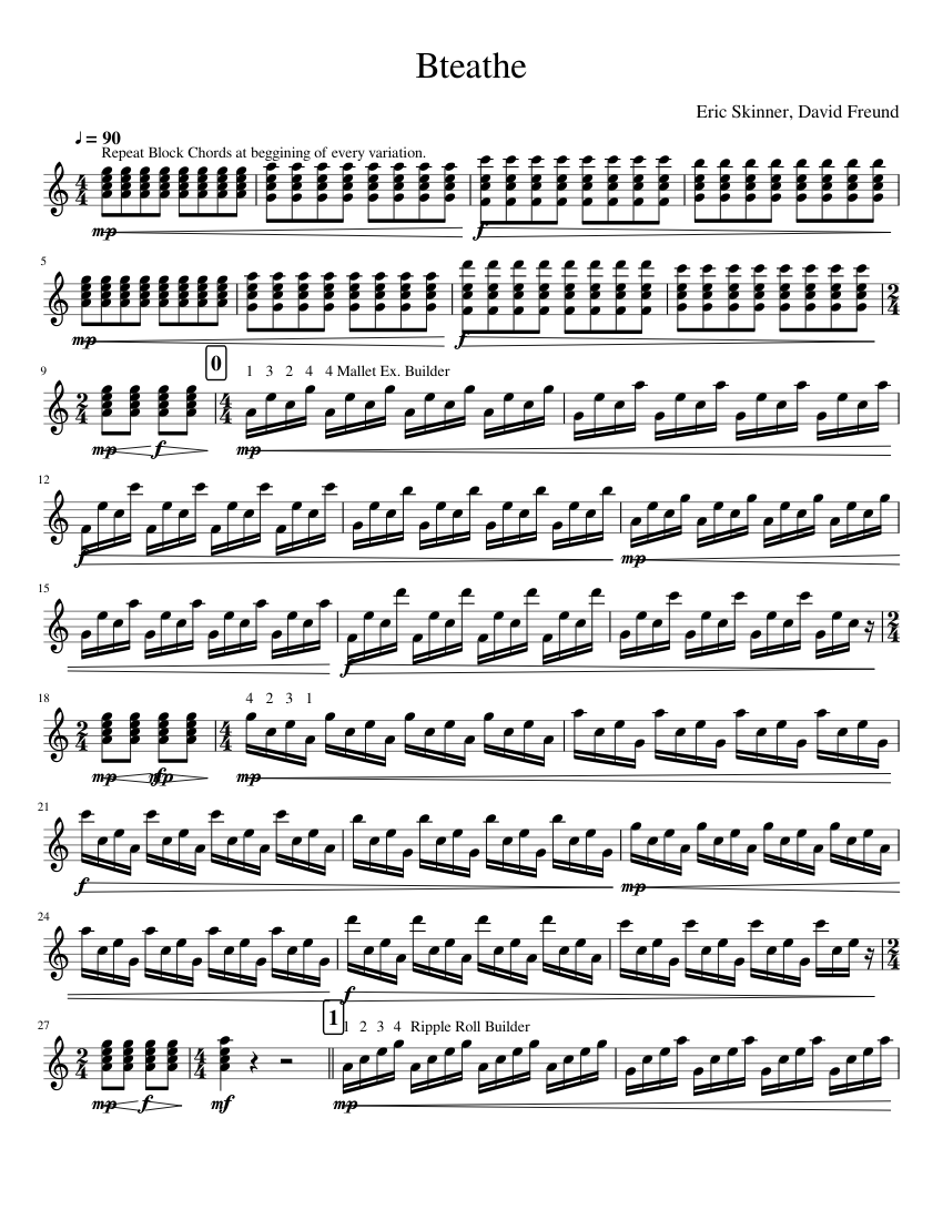Breathe Sheet music for Marimba (Band Methods & Exercises)