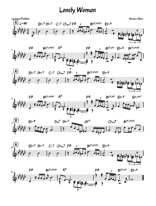 Lonely woman - Horace Silver
