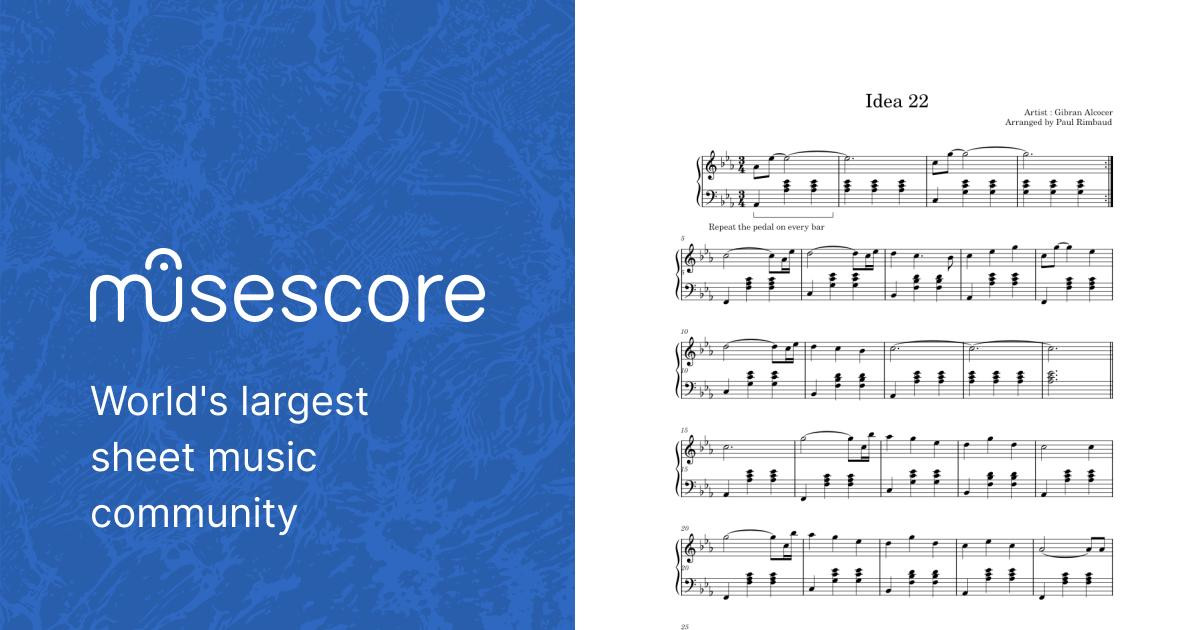 Idea 22 Gibran Alcocer Sheet music for Piano (Solo)
