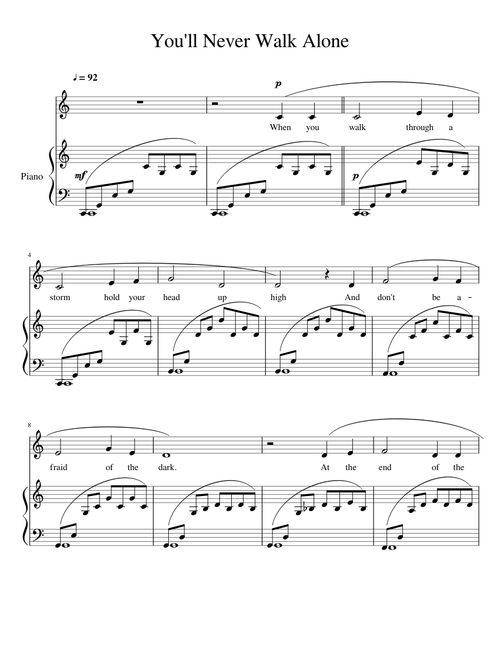 Youll never walk alone – Rodgers & Hammerstein You'll Never Walk Alone