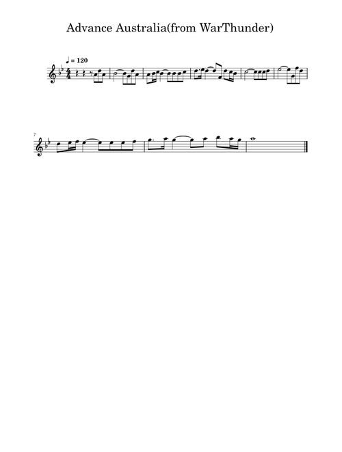 Advance Australia Trumpet solo(from War Thunder)