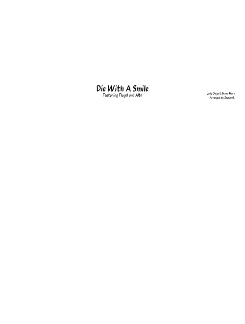 Die With A Smile (Big Band Arrangement)