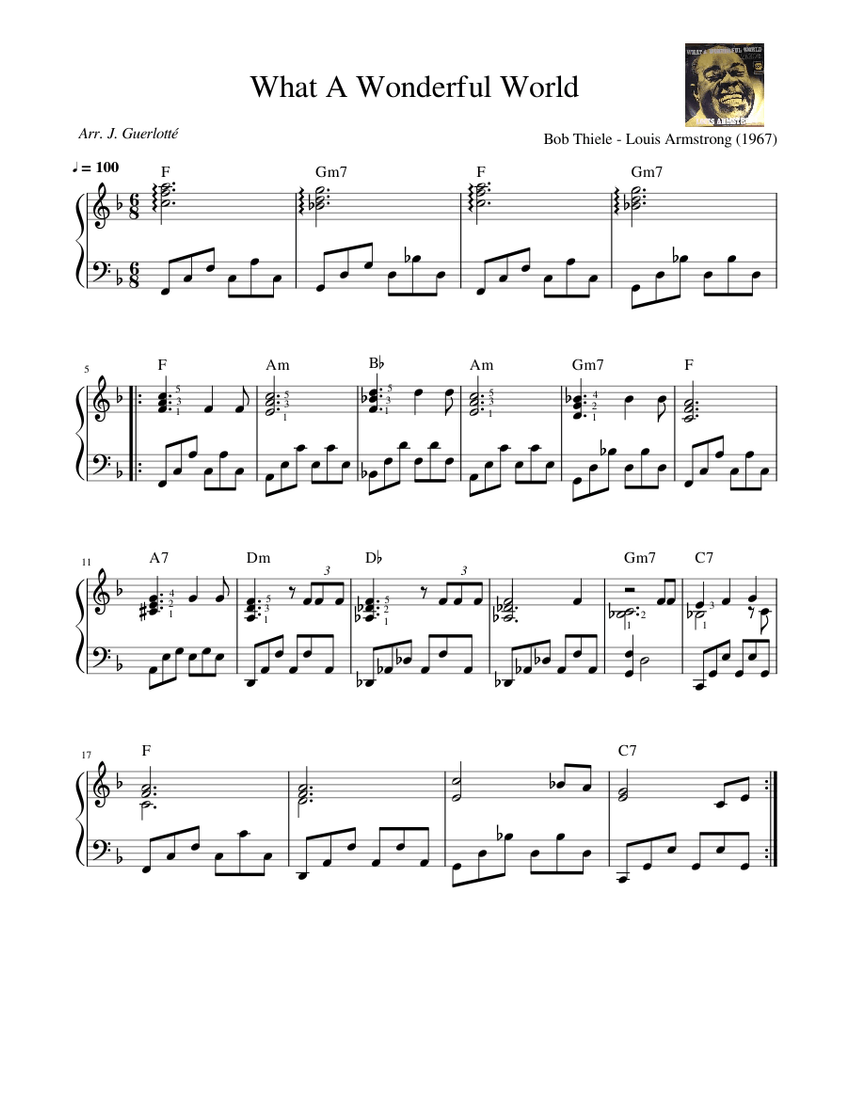 what the wonderful world piano