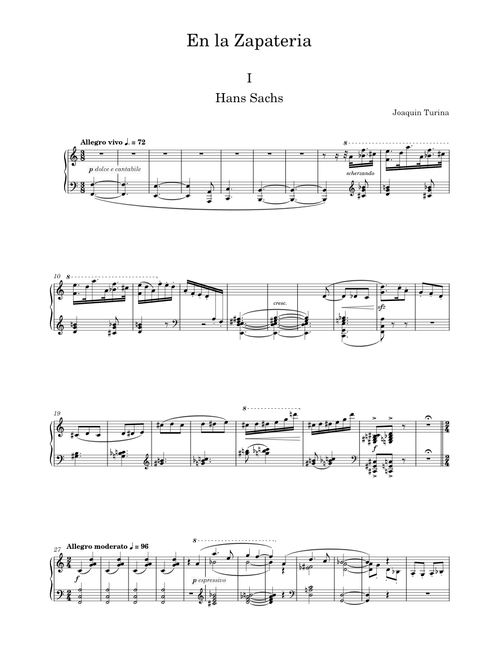 En la zapatería, Op.71 – Joaquín Turina
