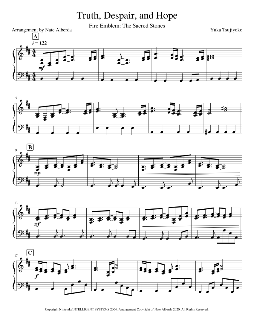 Truth, Despair, and Hope Sheet Music for Piano (Solo) | MuseScore.com