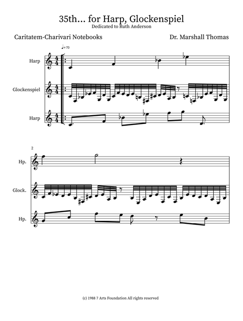 35th... for Harp, Glockenspiel - Celebrity Chamber Players (Small Ensemble)