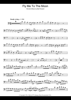 Play Official version of Fly me to the moon Sheet Music by Julie