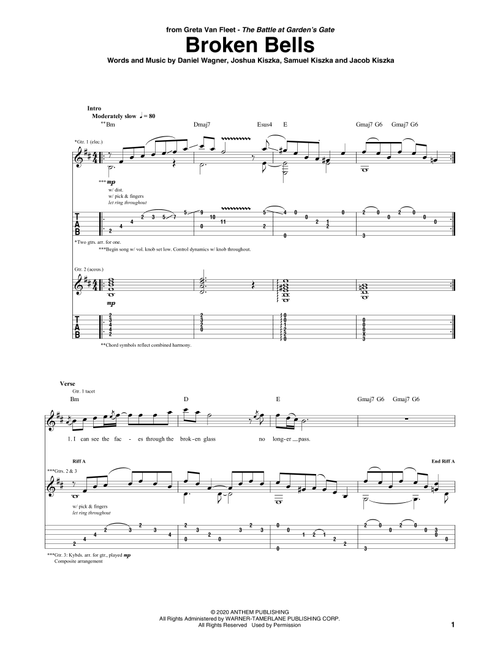 Broken Bells - Greta Van Fleet (Guitar Tab)