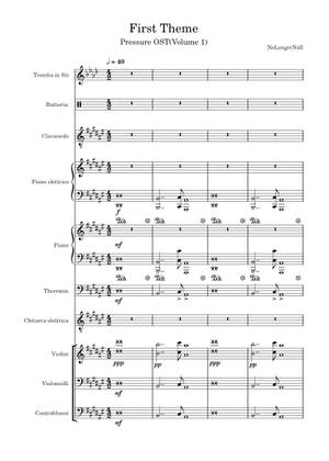First Theme - Roblox Pressure OST by NoLongerNull (Piano Duet) Sheet ...