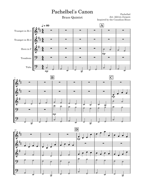 Canon in D, Pachelbel – Pachelbel