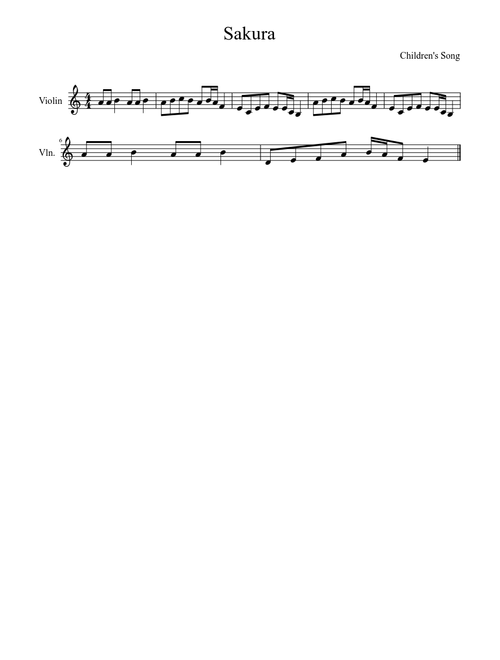 Sakura violin part