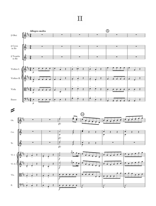Johann Michael Haydn — Divertimento in D, MH. 68 – II. Allegro molto