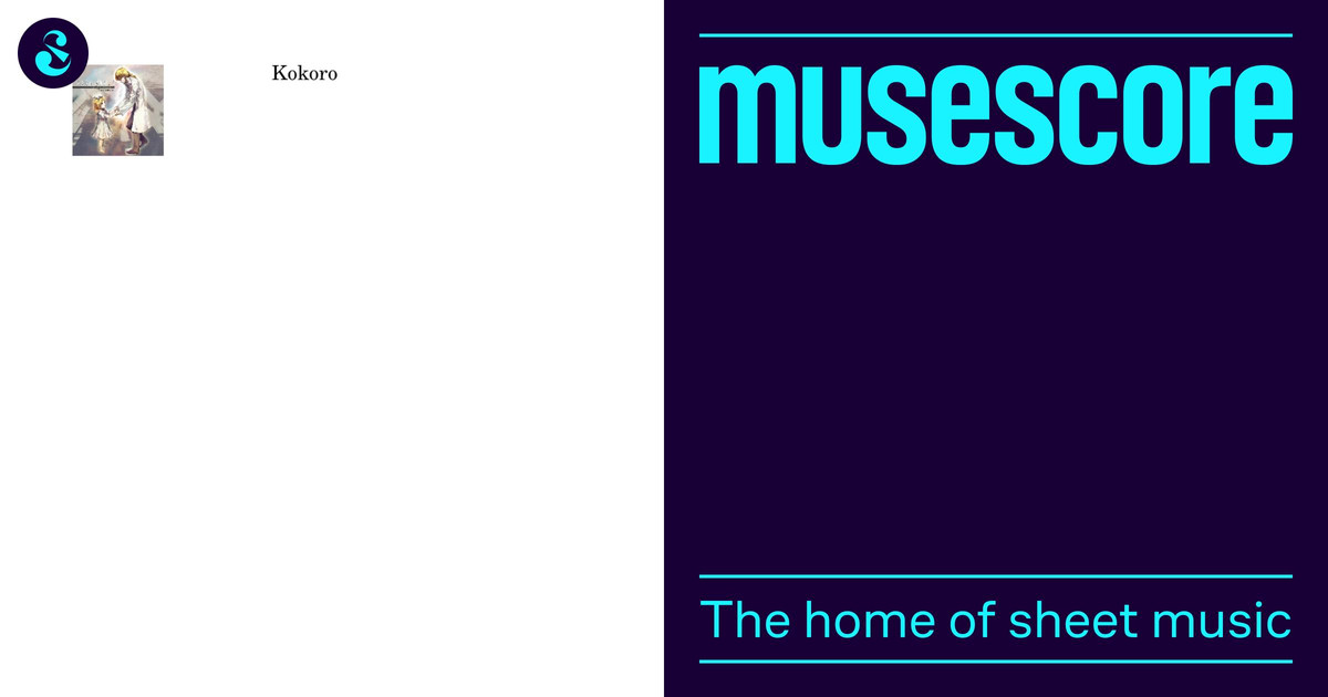 kokoro Sheet Music for Piano, Flute, Oboe, Glockenspiel & more