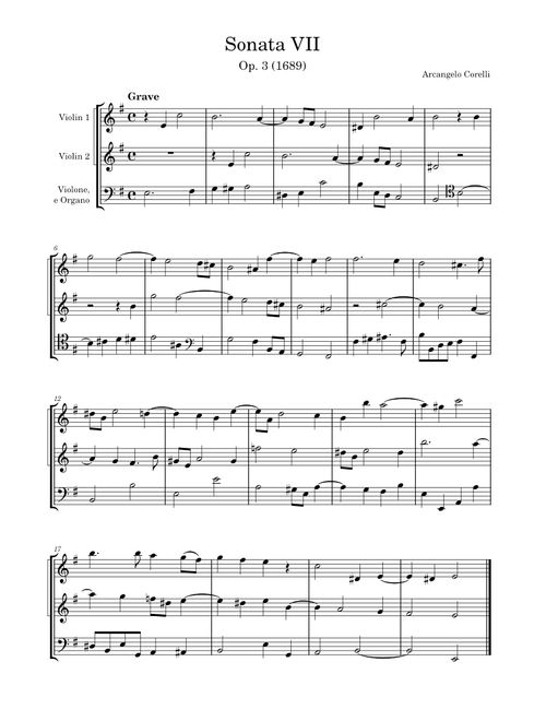 Sonata Da Chiesa op. 3, No. 7 – Arcangelo Corelli