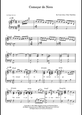 Free Começar De Novo by Ivan Lins sheet music | Download PDF or