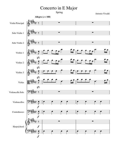 Concerto in E Major- Spring