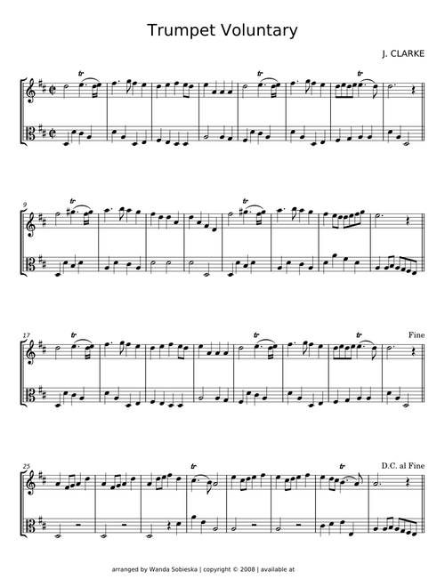 Trumpet Voluntary - C J Clarke ESQ
