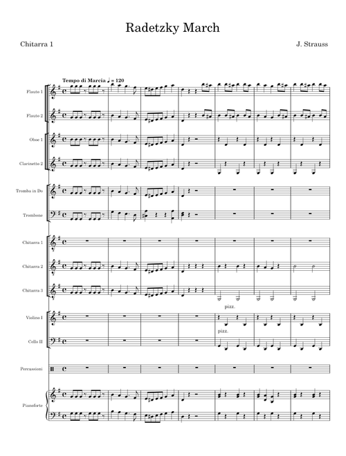 J.Strauss  Radetzky March, for string quartet, CS101 - J Strauss II (junior)
