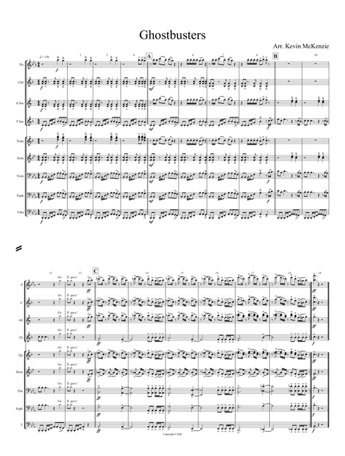 Main Title Theme (ghostbusters) (Arr. Kevin McKenzie) - Elmer Bernstein (Marching Band)