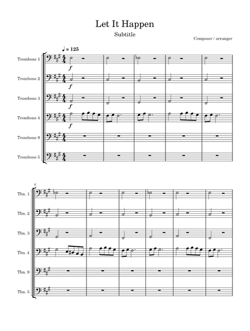 Let it happen – Tame Impala Let It Happen (Trombone Fanfare)