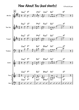 How About You? (Lead sheet with lyrics ) Sheet Music with Chords