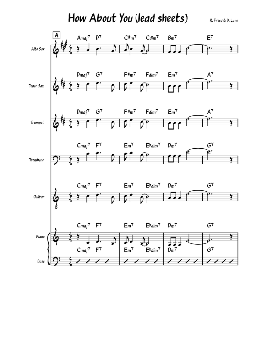 How about You – Burton Lane How About You Sheet Music with Chords