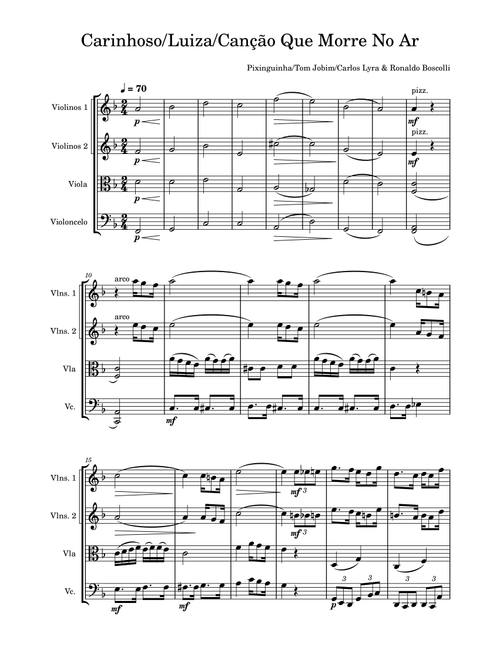 Medley: Carinhoso, Luiza e Canção que morre no ar (Arr. Leona Alexandre Candido) - Antônio Carlos Jobim, Pixinguinha, Gal Costa (String Quartet)