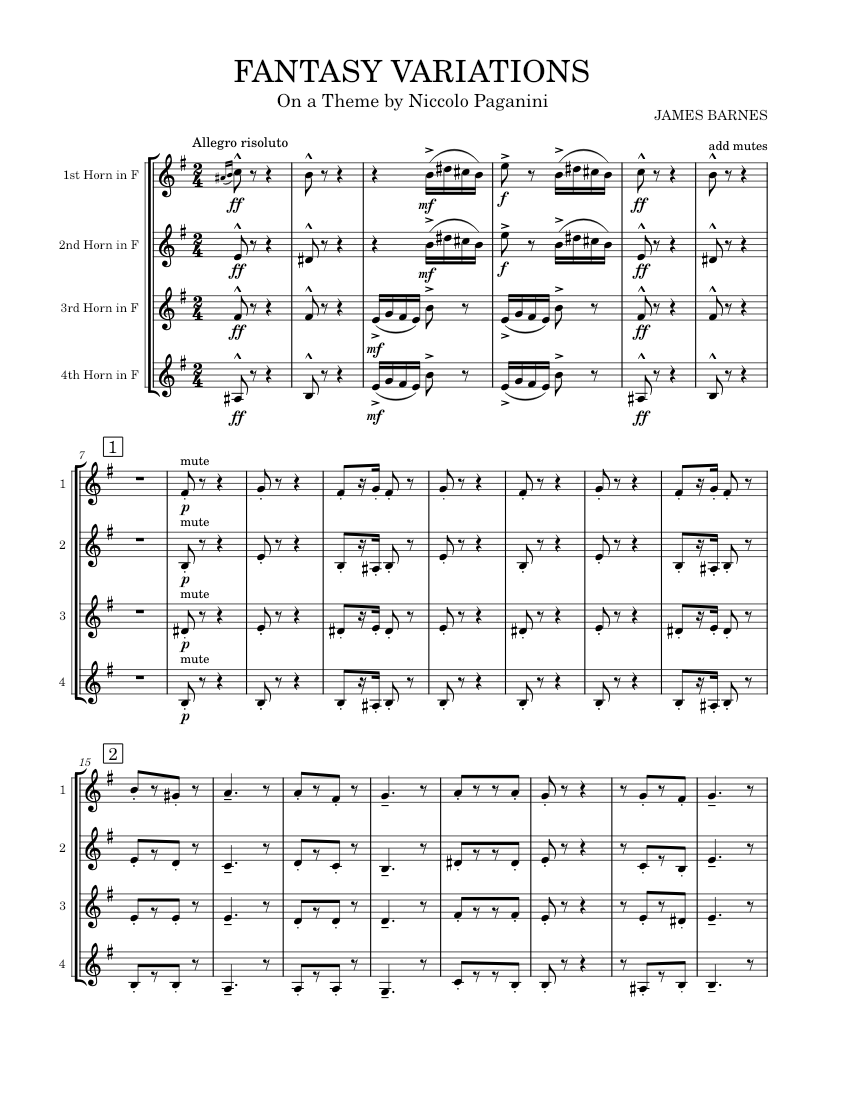 Fantasy Variations on a Theme of Niccolo Paganini - James