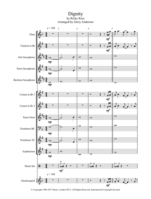 Dignity (Arr. Garry Anderson) - Deacon Blue (Percussion Ensemble)