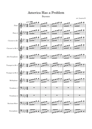 AMERICA HAS A PROBLEM – Beyoncé Sheet Music for Trombone, Tuba, Oboe ...