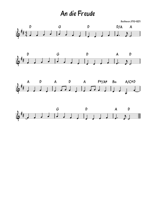 Ode an die Freude – Ludwig van Beethoven An die Freude - Ode to joy