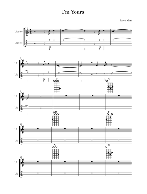 I'm yours – Jason Mraz I'm Yours