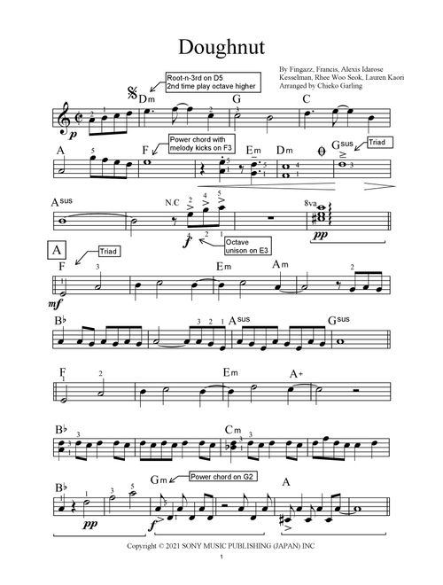 Doughnut (Arr. Chieko Garling) - Twice (Lead Sheet - Fake Book)